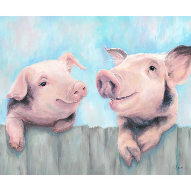 Gossip Girls Pig Canvas- 60 X 50cm - Homeware