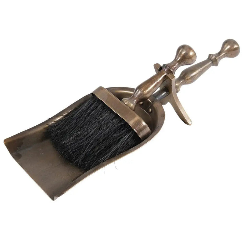 Grange Antique Brass Hearth Tidy 35X13X10cm - Fireside