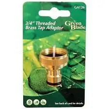 Green Blade 3/4 Threaded Metal Brass Tap Connector - Single