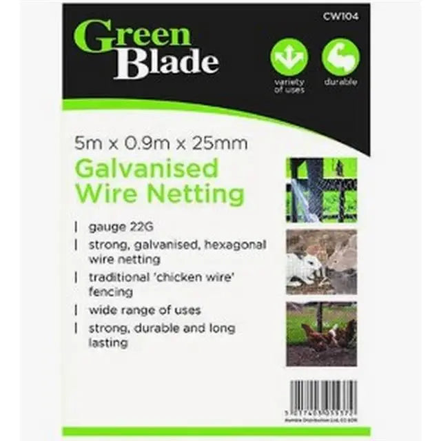 Green Blade Galvanised Wire Netting Range - Various Sizes