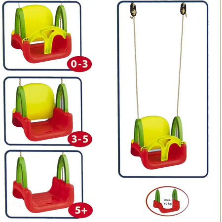 Green Garden 3 In 1 Baby Swing Seat 60kg - Toys