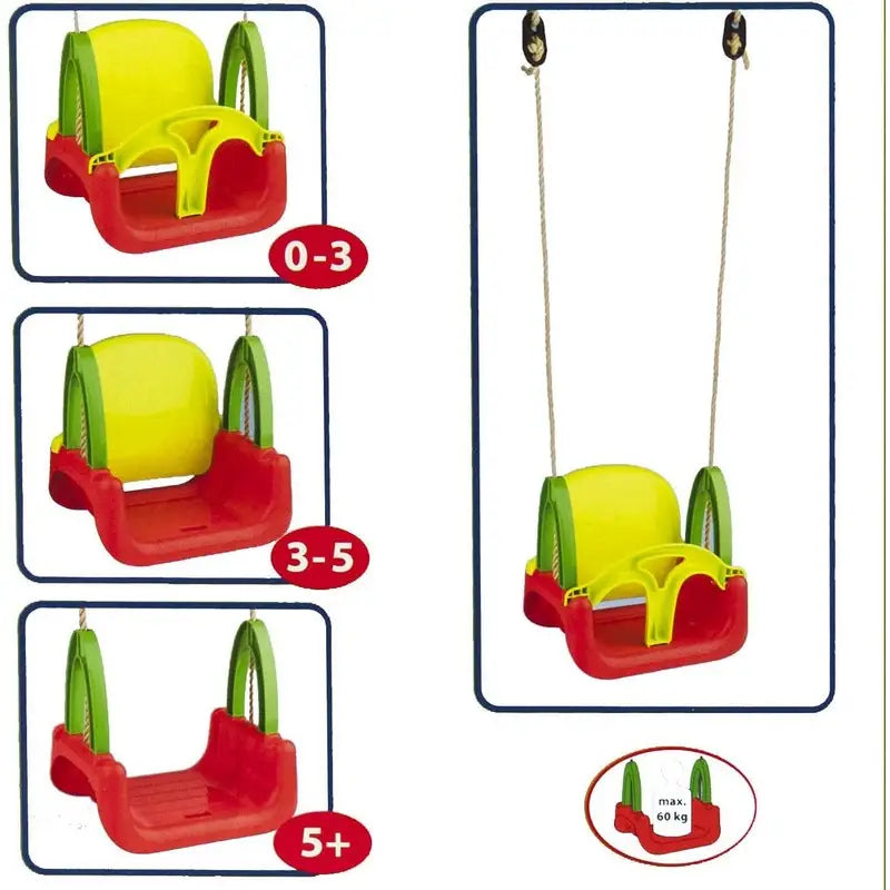 Green Garden 3 In 1 Baby Swing Seat 60kg - Toys