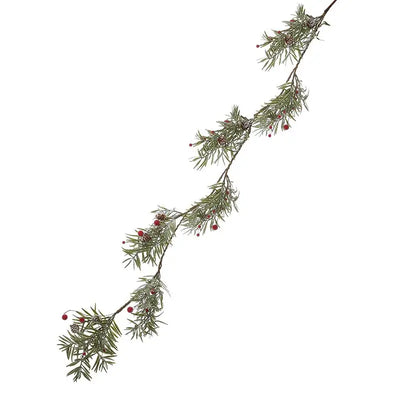 Green Rosemary & Berries Garland 1.3m - Seasonal >>