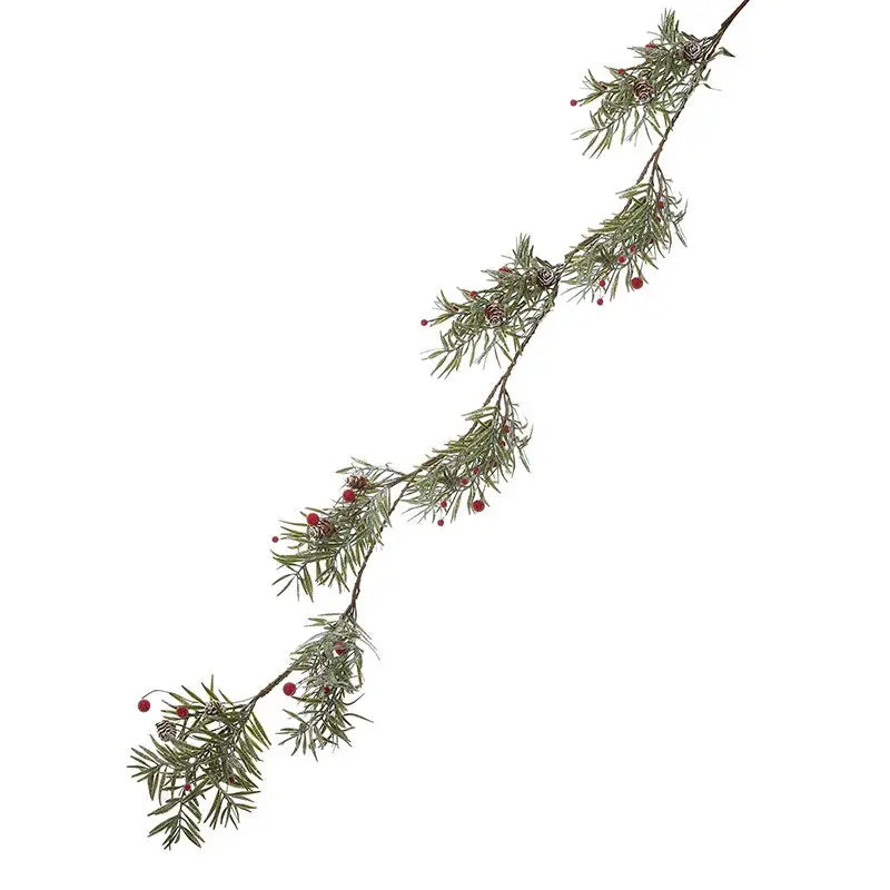 Green Rosemary & Berries Garland 1.3m - Seasonal >>