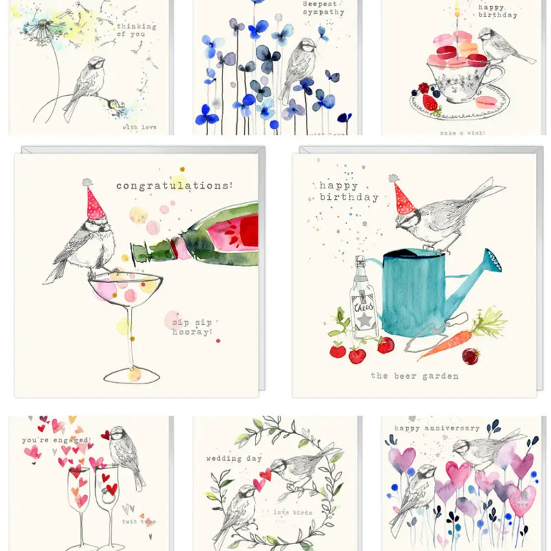 Greeting Cards - Various Bird Designs & Occasions