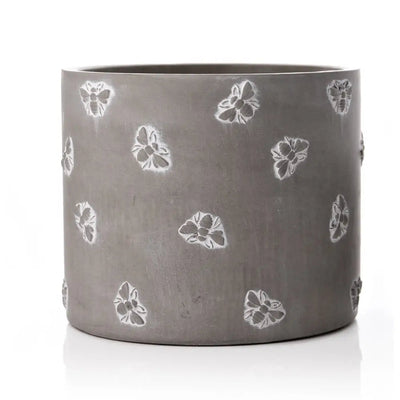 Grey Bee Pot Round 20cm - Pots & Planters