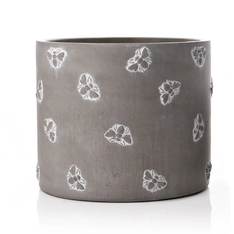 Grey Bee Pot Round 20cm - Pots & Planters