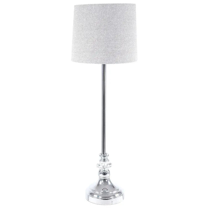 Grey Genoa Chrome Buffet Table Lamp 61cm - Lamps
