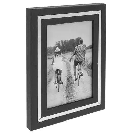 Grey Silver Band Frame 4x4 - Giftware >> Photo Frames