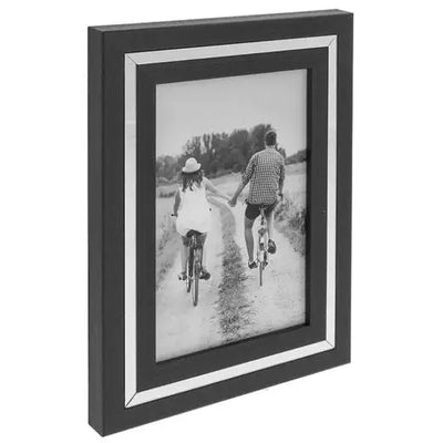 Grey Silver Band Frame 6x8 - Giftware >> Photo Frames