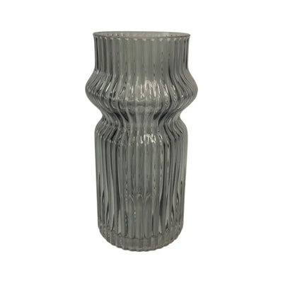 Grey Stripe Vase 20cm - Homeware >> Vases