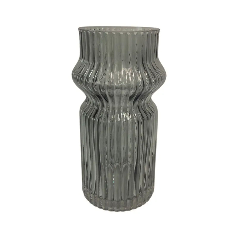 Grey Stripe Vase 20cm - Homeware >> Vases