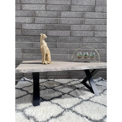 Grey Wood Live Edge Coffee Table - Homeware