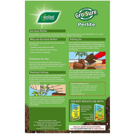 Gro-Sure Perlite Soil Conditioner (Pouch) - 10 Litre -