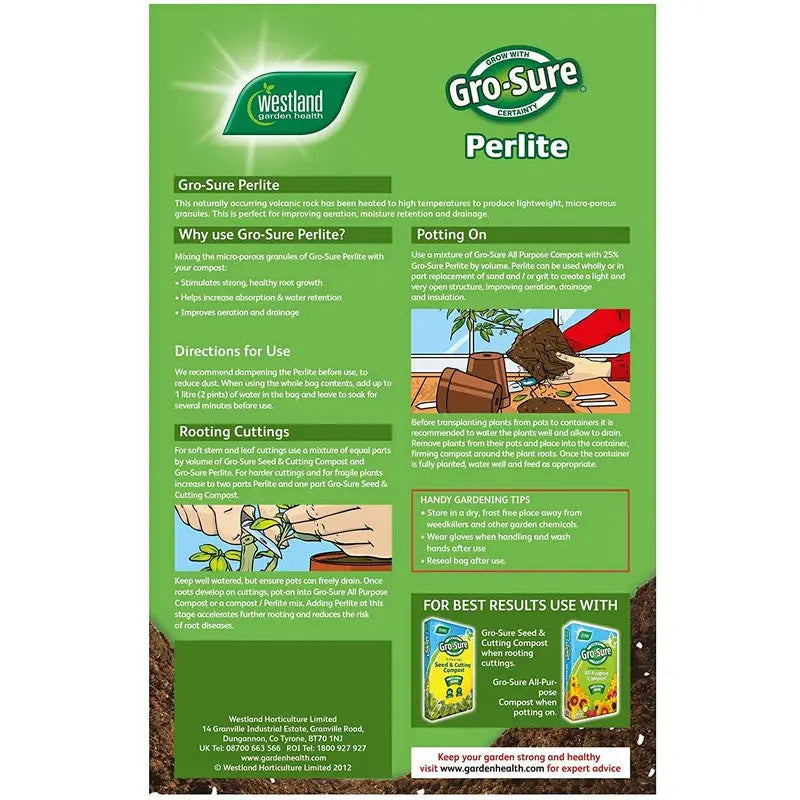 Gro-Sure Perlite Soil Conditioner (Pouch) - 10 Litre -