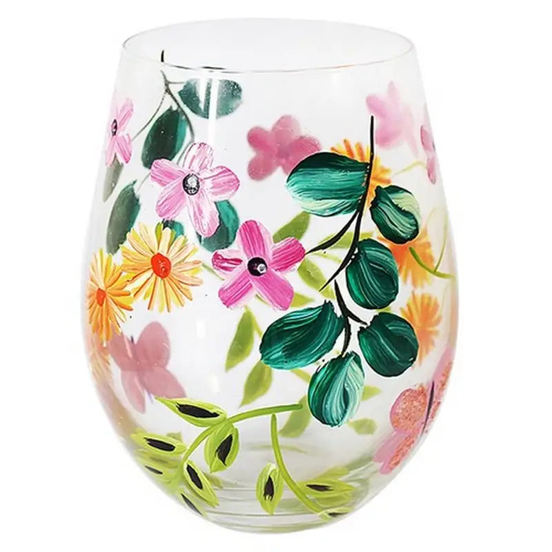 Hand Painted Stemless Glasses - 4 Designs Available -