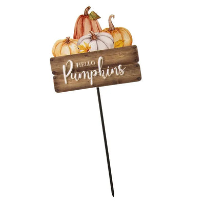 Hello Pumpkins Stake 30x14cm - Seasonal >> Autumn >>