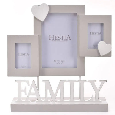 Hestia 3 Aperture Family Heart Frame - Picture Frames