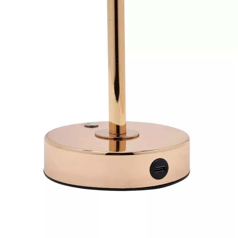 Hestia Crystal USB LED Touch Table Lamp with Gold Base &