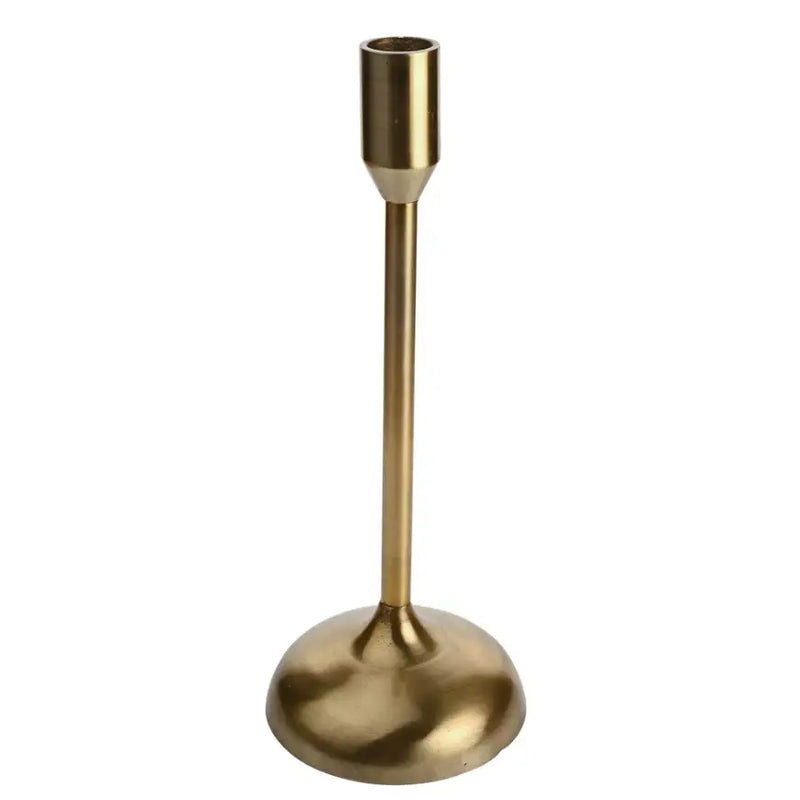 Hestia Gold Metal Candlestick Holder - Large - 25 x 9cm