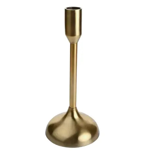 Hestia Gold Metal Candlestick Holder - Small - 20 x 9cm