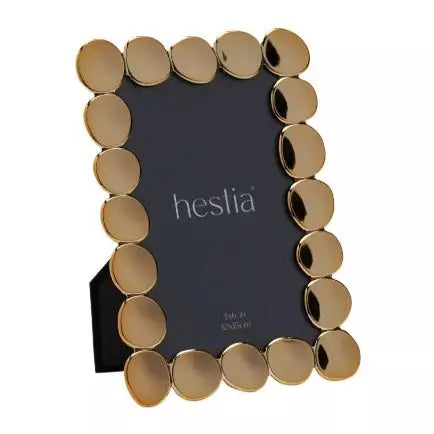 Hestia Gold Pebble Photo Frame - 4’’ x 6’’ - Giftware >>
