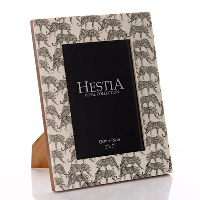 Hestia Resin Jaguar Print Photo Frame 5 X 7 - Picture Frames