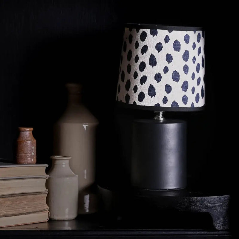 Hestia Small Table Lamp with Spotty Shade 26cm - Furniture