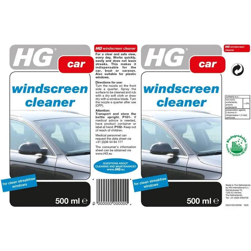 HG Garage Car Windscreen Cleaner 500ml