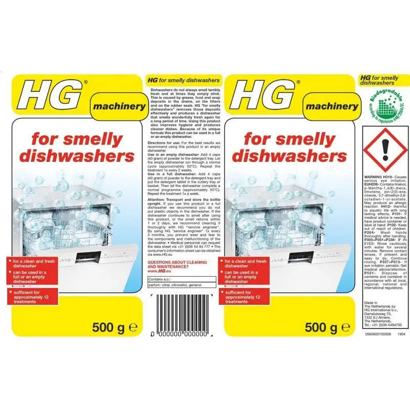 HG Machinery - Cleaner For Smelly Dishwashers 500g -
