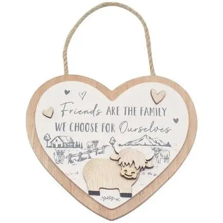 Highland Charm Hanging Heart Friendship - Giftware >> Other