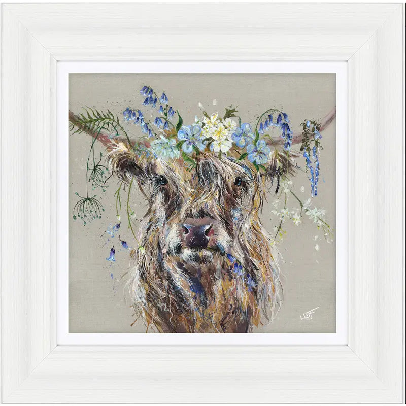Highland Cow - Bluebell Small Picture 41cm Artwork