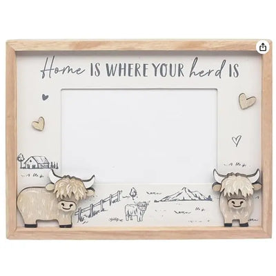 Highland Cow Photo Frame - Giftware >> Photo Frames