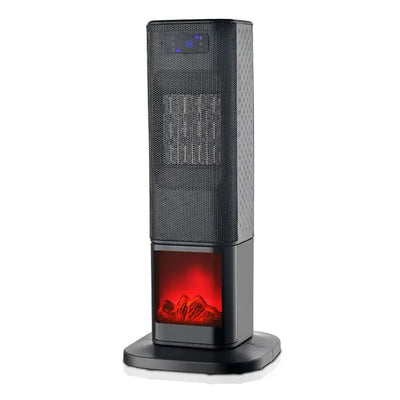 Highlands 1500W Tower Heater - Log Effect - With Remote &