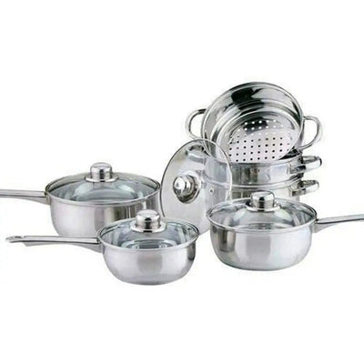 Highlands 18cm Steamer + 3 Piece Saucepan Set - Kitchenware