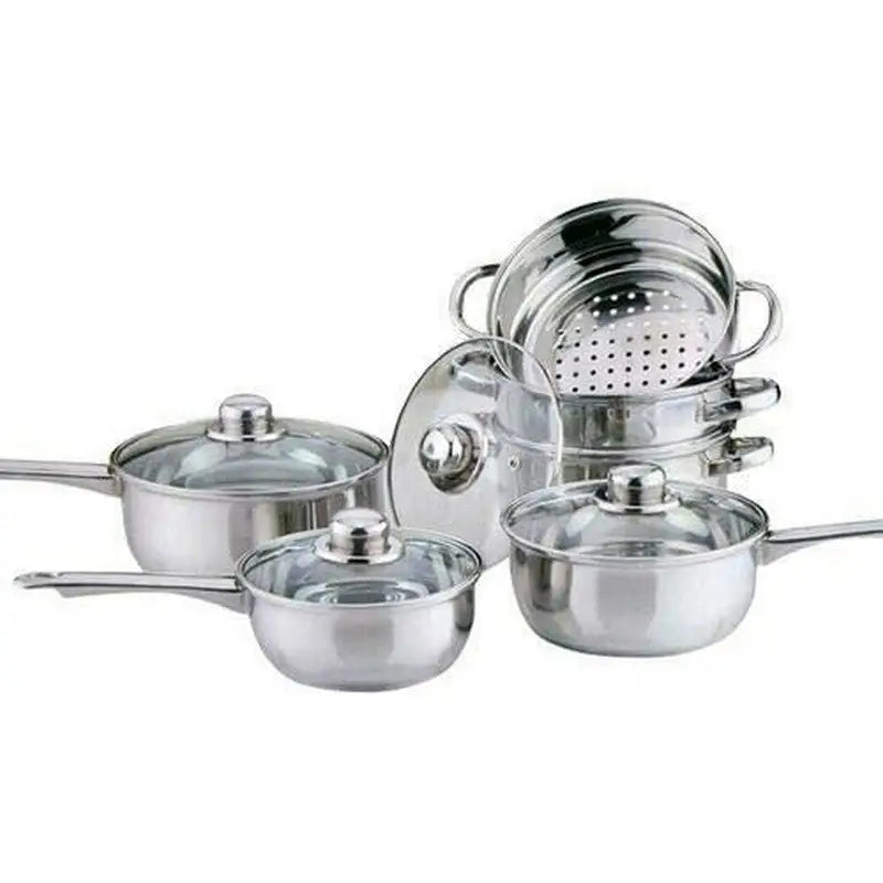 Highlands 18cm Steamer + 3 Piece Saucepan Set - Kitchenware
