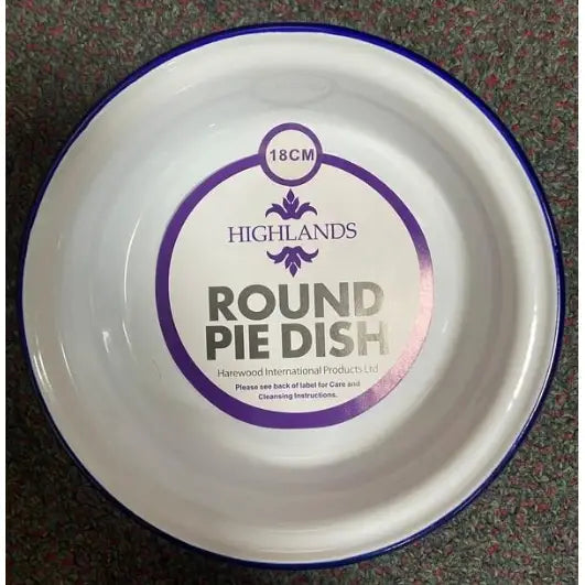 Highlands Round Pie Dish Metal 18/20/22cm - Kitchenware