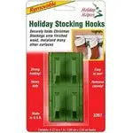 Holiday Helpers Removeable Green Stocking Hooks - 4 Pack