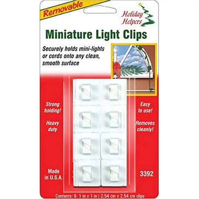 Holiday Helpers Removeable Miniture Light Clips - White - 8