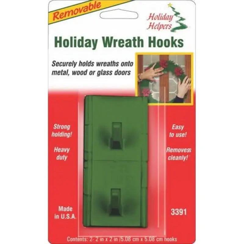 Holiday Helpers Removeable Holiday Wreath Hook Green - 2