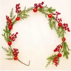 Holiday Red Bauble & Berry Garland 1.5m - Seasonal >>