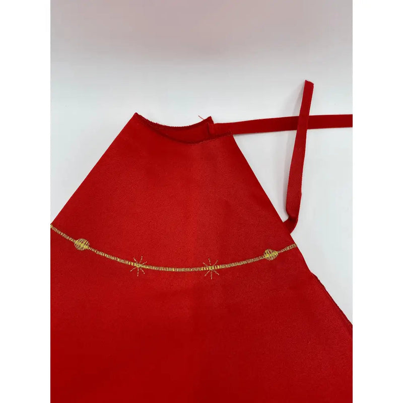 Holly Christmas Tree Skirt 100cm Circumference Red -