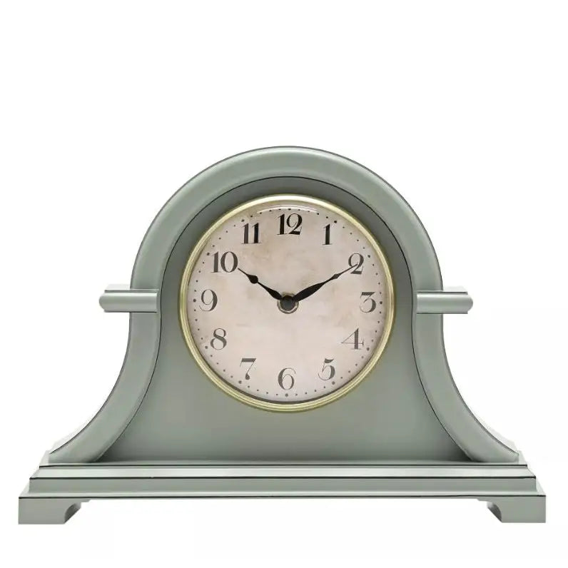 Hometime Broken Arch Mantel Clock - 23 x 32cm - Sage Green