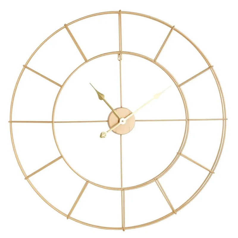 Hometime Gold Skeleton Wall Clock 80cm - Homeware