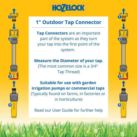 Hozelock 2158 1 Inch Bsp (33.3Mm) Threaded Tap Connector -