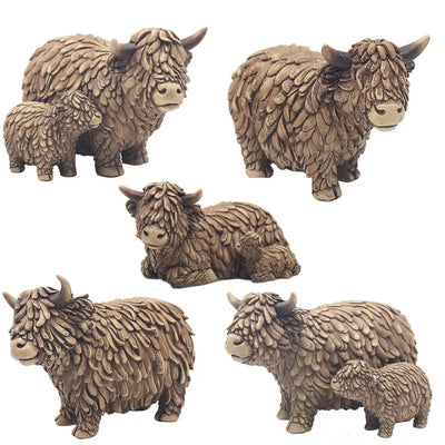 Hughie Highland Cow Decorations - 5 Available - Giftware