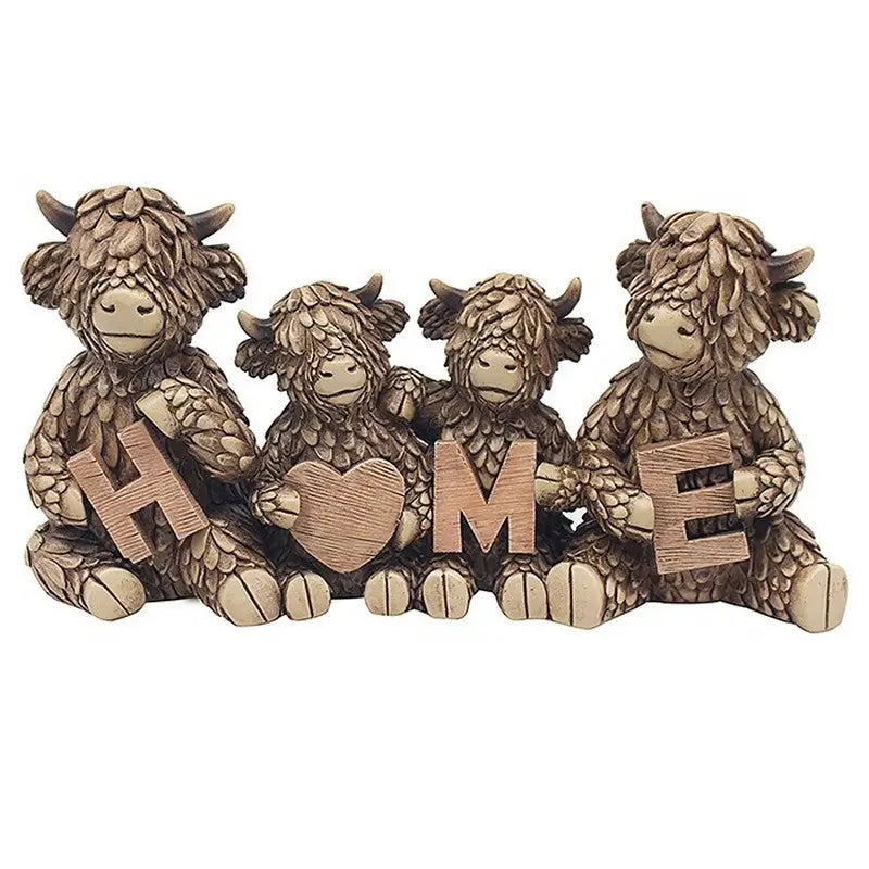 Hughie Highland Cow Decorations - Various Designs Available