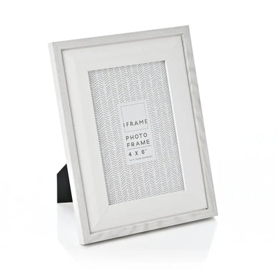 Iframe Grey & White Two Tone Frame 4 X 6 - Picture Frames