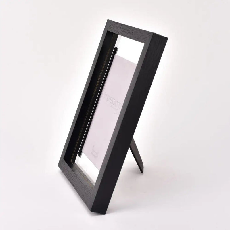 Impressions Black Wooden Frame Perspex Border 4 X 6 -