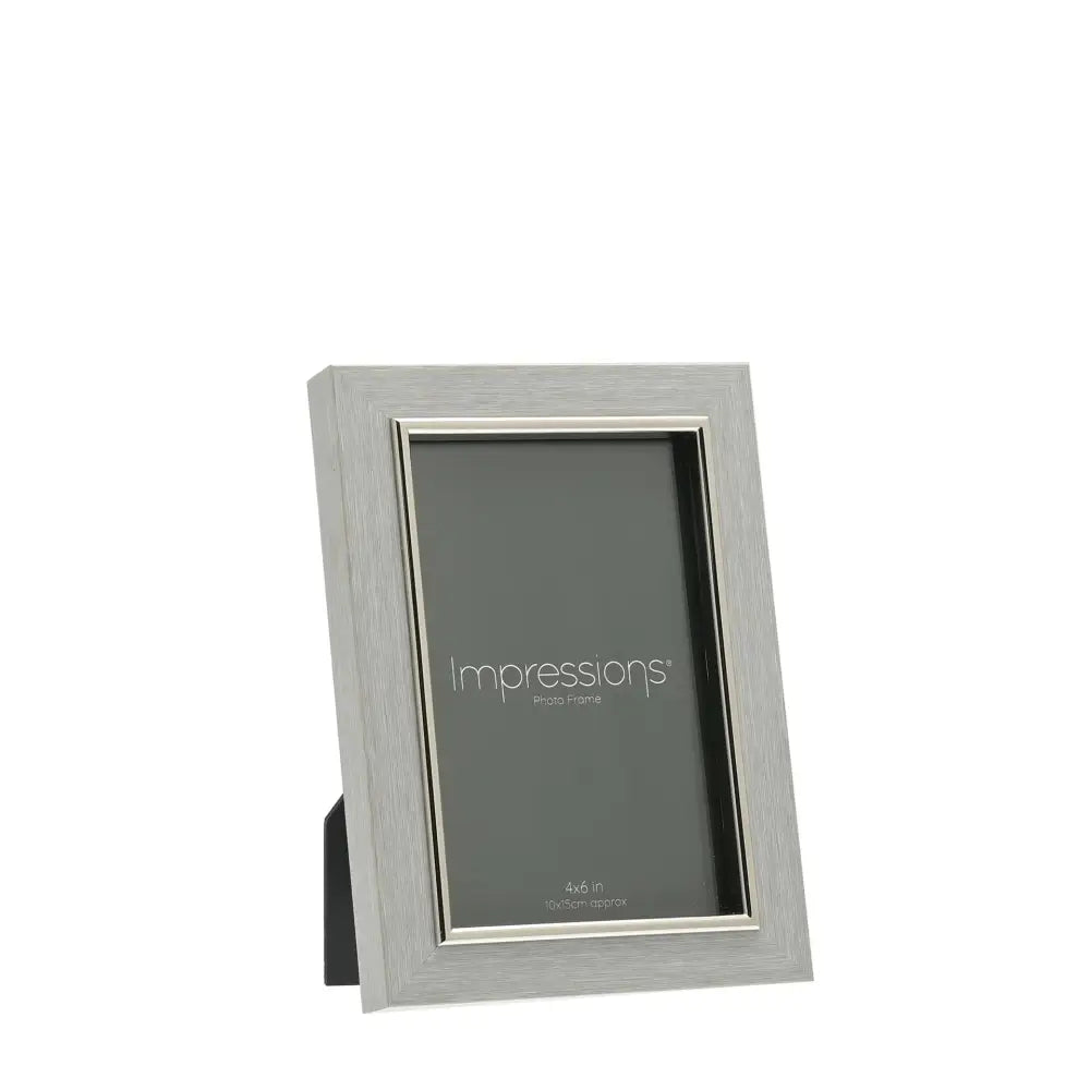 Impressions Grey Faux Wood & Silver Frames - 4x6 / 5x7 / 6x8